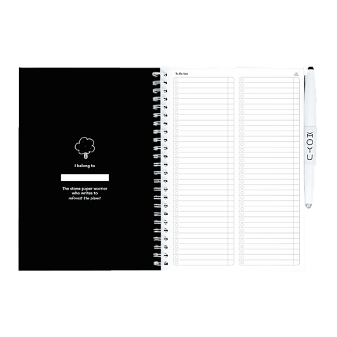 Erasable agenda A5 Pitch Black inside front cover