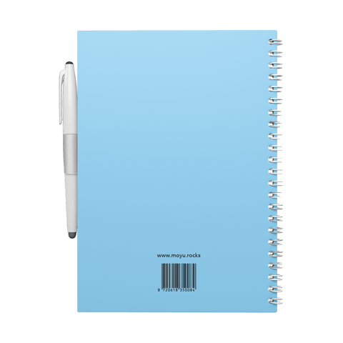 Erasable agenda A5 Sky Blue back cover