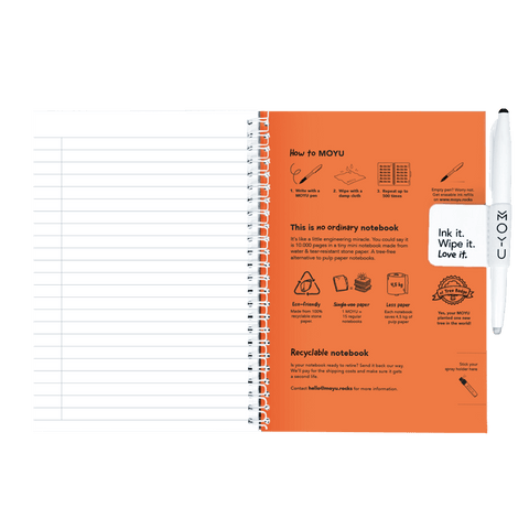 Erasable agenda A5 Sunset Orange inside back cover