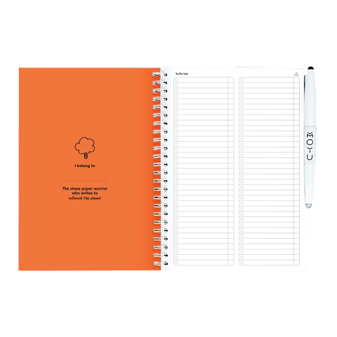 Erasable agenda A5 Sunset Orange inside front cover