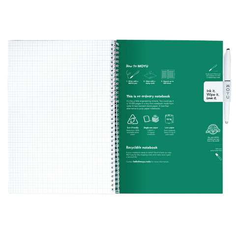 Erasable notebook A4 Forest Green inside back cover