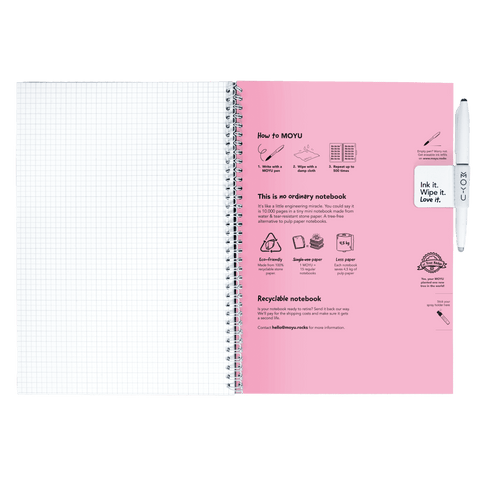 Erasable notebook A4 Love Garden inside back cover