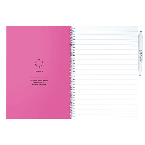 Erasable notebook A4 Passion Pink inside front cover