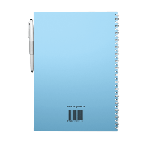 Erasable notebook A4 Sky Blue back cover