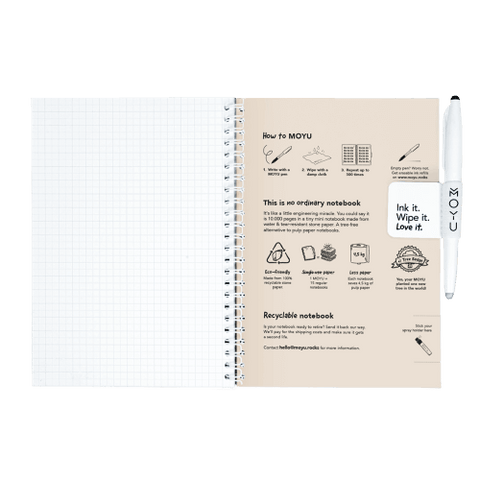 Erasable notebook A5 Flamingo Desert inside back cover