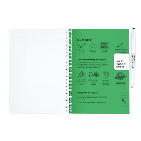 Erasable notebook A5 Flashy Moss inside back cover