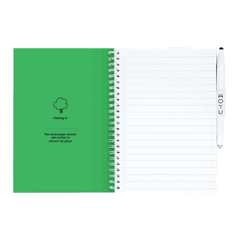 Erasable notebook A5 Flashy Moss inside front cover