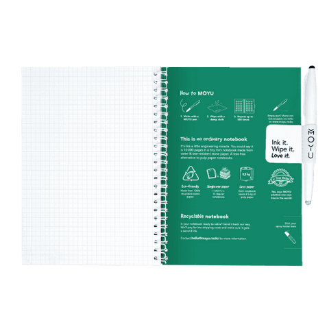 Erasable notebook A5 Forest Green inside back cover