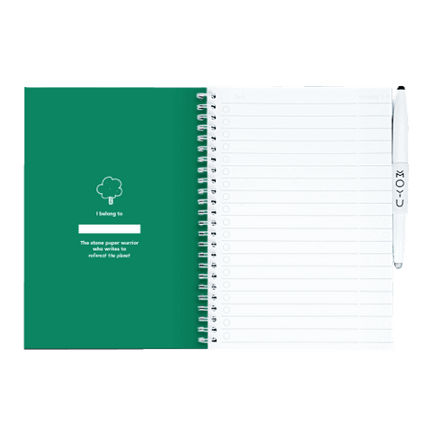 Erasable notebook A5 Forest Green inside front cover