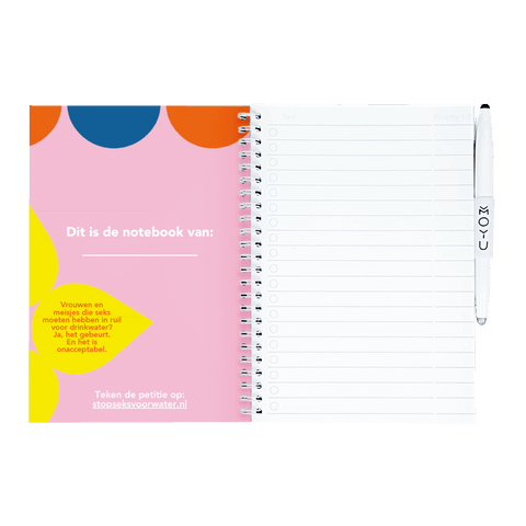 Erasable notebook A5 hardcover Simavi inside front cover