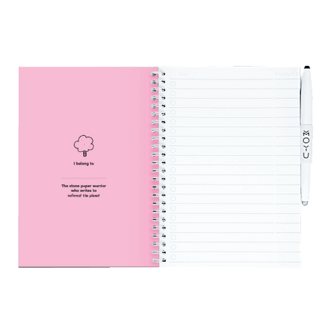 Erasable notebook A5 Love Garden inside front cover