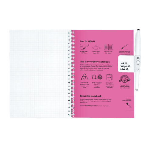 Erasable notebook A5 Passion Pink inside back cover