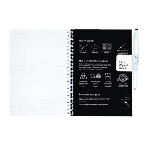 Erasable notebook A5 Pitch Black inside back cover