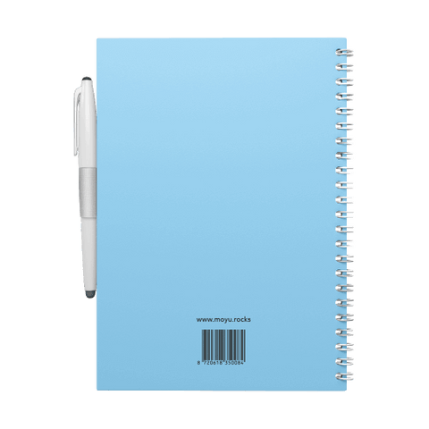 Erasable notebook A5 Sky Blue back cover