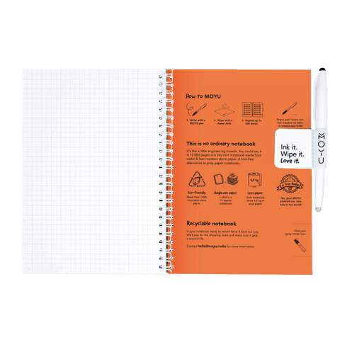 Erasable notebook A5 Sunset Orange inside back cover