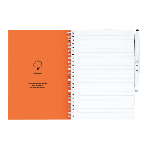 Erasable notebook A5 Sunset Orange inside front cover