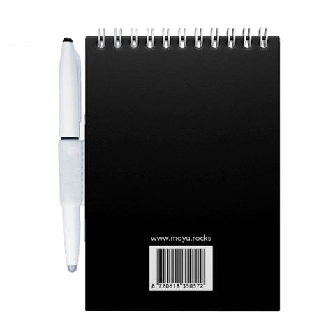 Erasable notebook A6 Pitch Black back cover