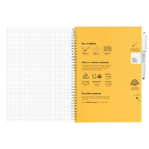 Erasable School Notebook A4 – Grid Pages