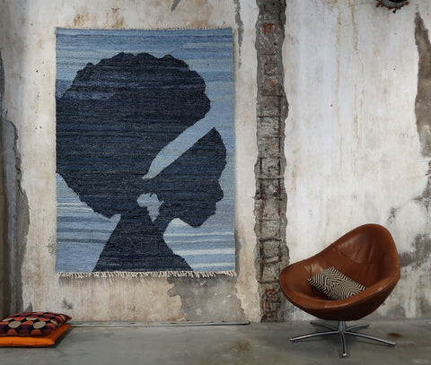 African Queen 150x210cm - Recycle Kunst - Africa Collect Textiles - Nic&Mic