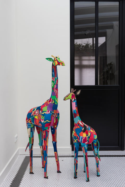 Giraffe Beeld XXL - Recycle Kunst - Ocean Sole - Nic&Mic