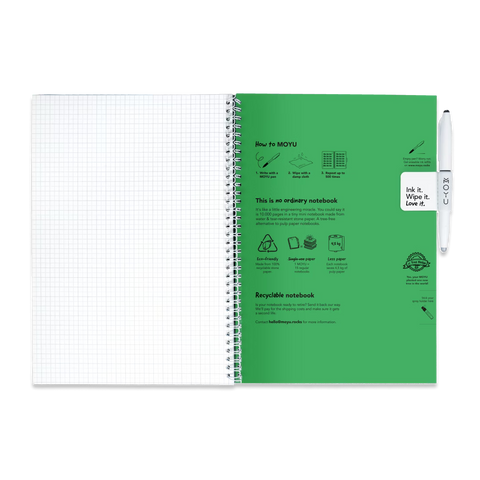 Erasable Notebook A4 - Flashy Moss