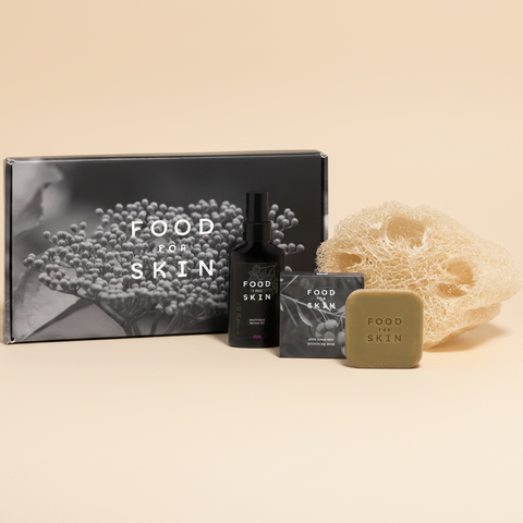 Food for Skin gift set beige achtergrond