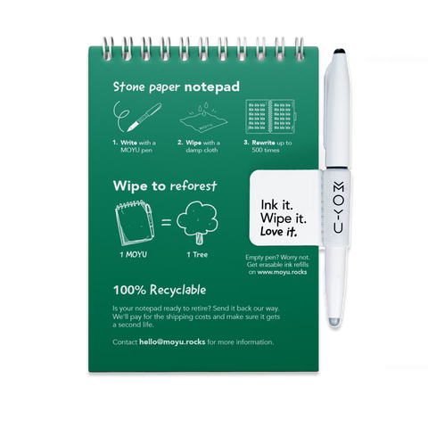 Erasable Notepad A6 - Forest Green