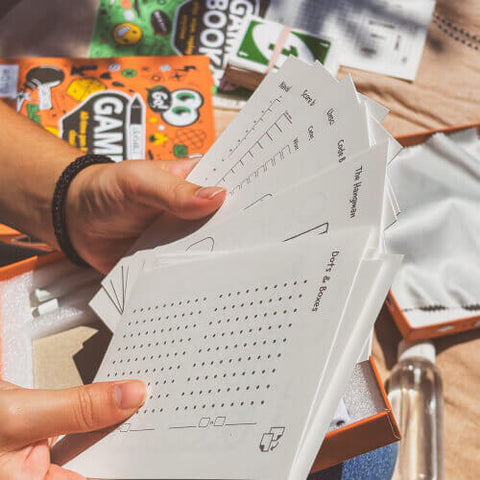 Games on erasable stone paper