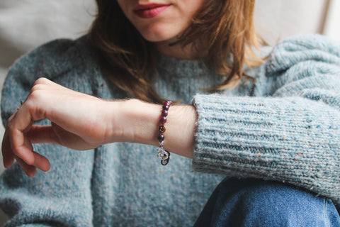 'Mabel' Granaat Armband