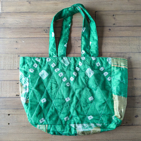 Large sari market shopper tote bags