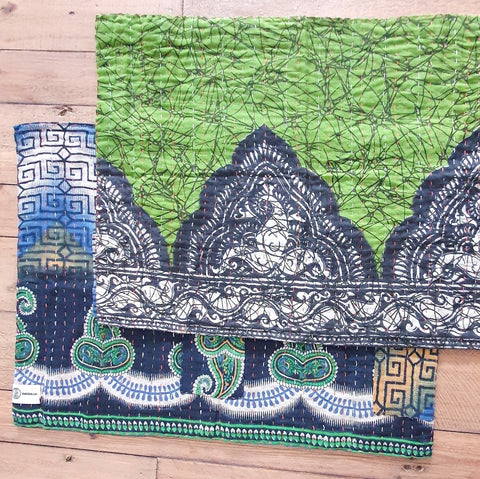 Sari placemats, handmade, set of 2, table mats, reversible