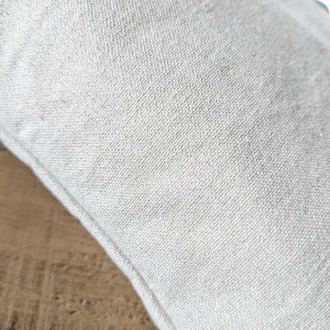 Half-moon meditation cushion cover with strap, yoga bolster pillow handmade in Nepal