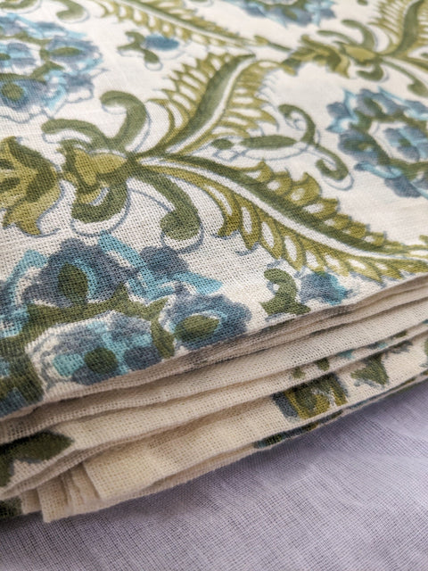 Hand block printed scarf, Indian cotton - Shakti.ism | शक्तिवाद