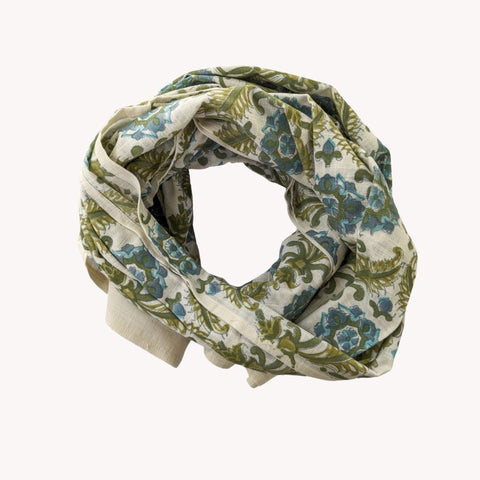 Hand block printed scarf, Indian cotton - Shakti.ism | शक्तिवाद