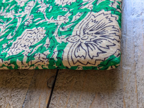 Handmade book/ e - reader sleeve with pocket, Nepali cotton - Shakti.ism | शक्तिवाद