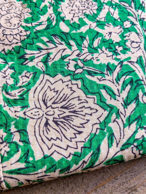 Handmade book/ e - reader sleeve with pocket, Nepali cotton - Shakti.ism | शक्तिवाद