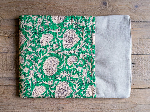 Handmade book/ e - reader sleeve with pocket, Nepali cotton - Shakti.ism | शक्तिवाद