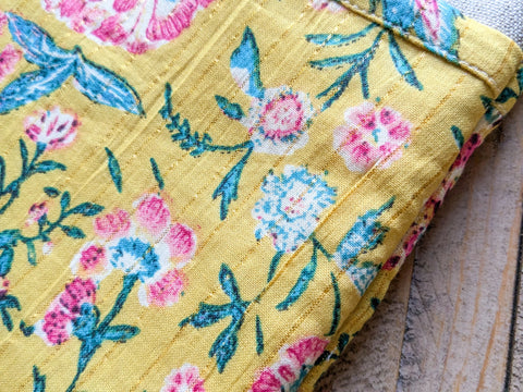 Handmade book/ e - reader sleeve with pocket, Nepali cotton - Shakti.ism | शक्तिवाद