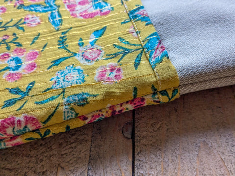 Handmade book/ e - reader sleeve with pocket, Nepali cotton - Shakti.ism | शक्तिवाद