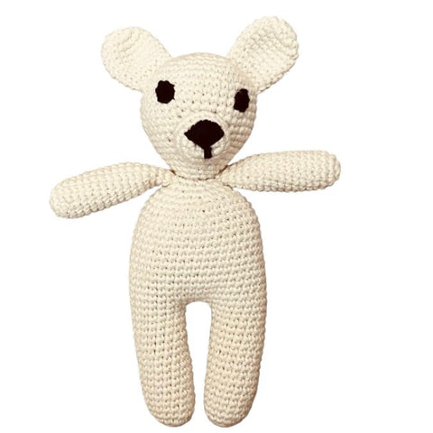 Luna-Leena hond Bella - gebroken wit  - biologisch katoen - hand gehaakt in Nepal