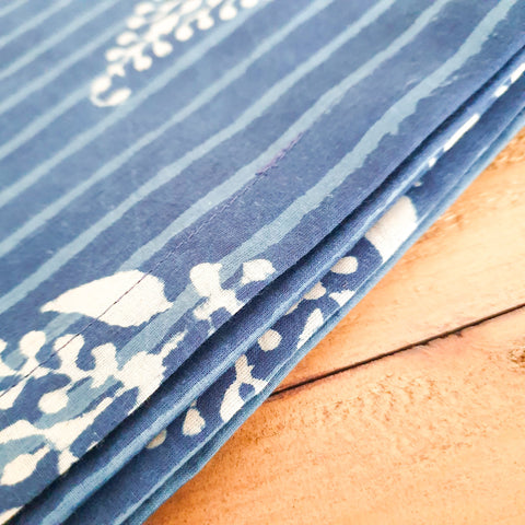 Indigo block - printed placemats set of 2, handmade table mats - Shakti.ism | शक्तिवाद