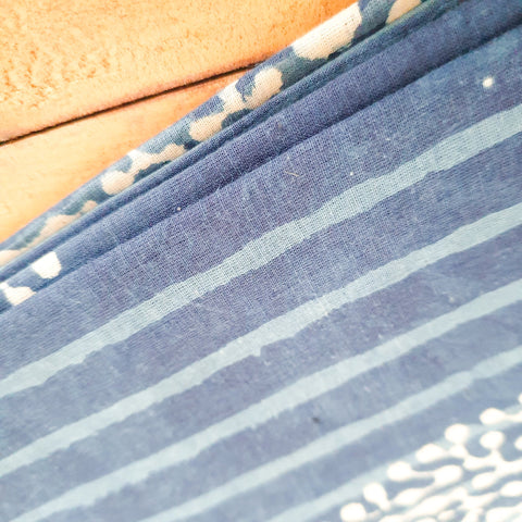 Indigo block - printed placemats set of 2, handmade table mats - Shakti.ism | शक्तिवाद