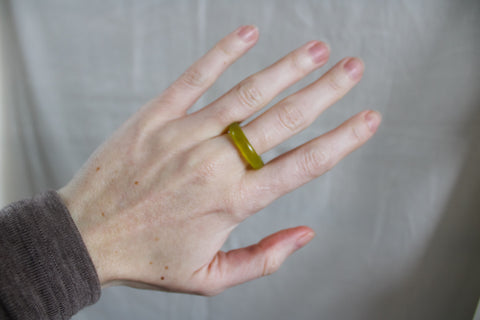 'Cato' Jade Ring (US 8, 18.2mm)