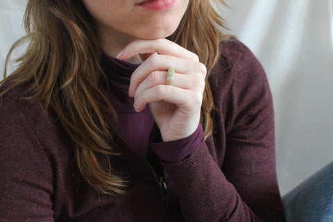 'Bodhi' Jade Ring (US 8, 18.2mm)