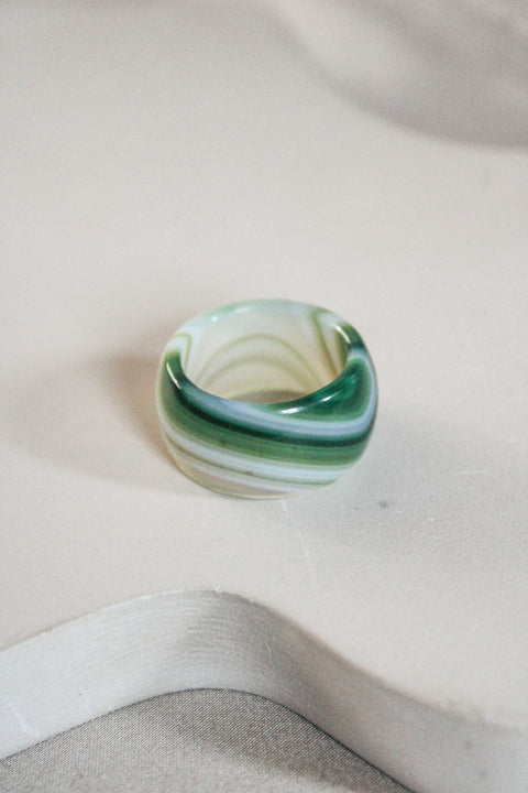 'Aella' Jade Ring (US 9.5, 19.4mm)