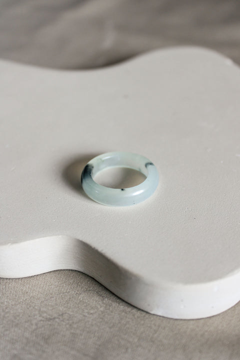 'Benthe' Jade Ring (US 9, 19mm)