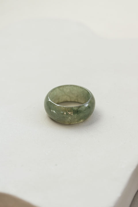 'Noe' Jade Ring (US 9.5, 19.4mm)