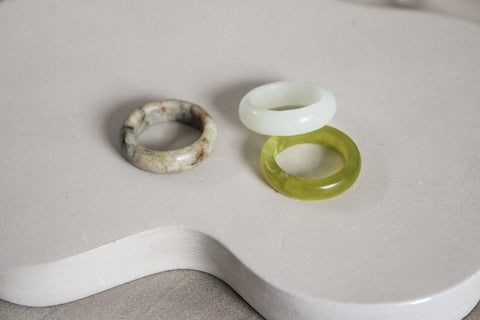 'Cato' Jade Ring (US 8, 18.2mm)