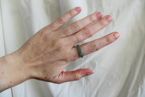 'Edda' Jade Ring (US 8, 18.1mm)
