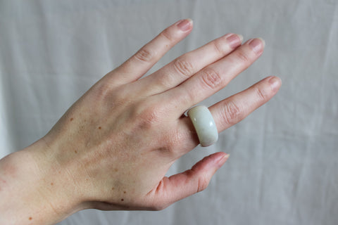 'Eddie' Jade Ring (US 9, 19mm)